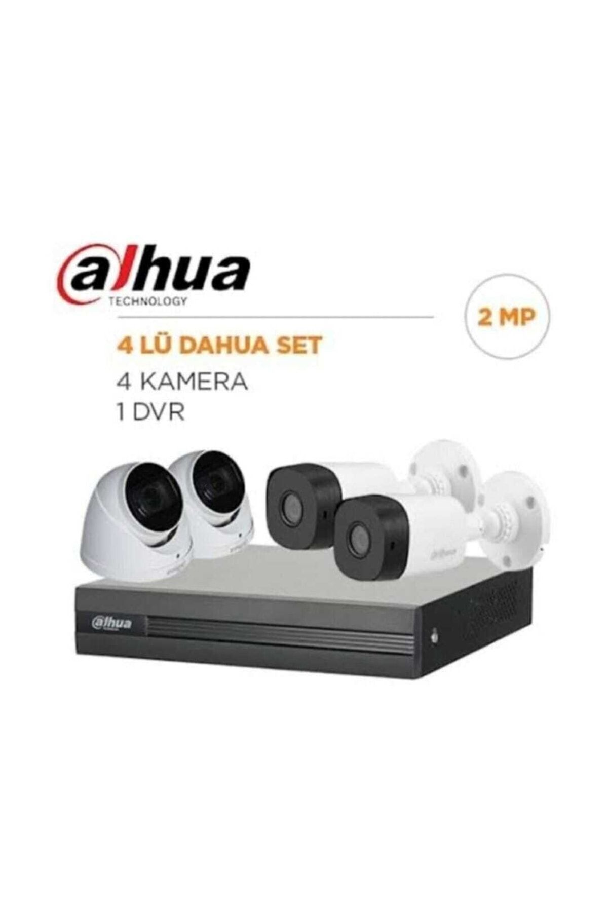 Dahua 4 Lü Kamera Set Dome ve Bullet 