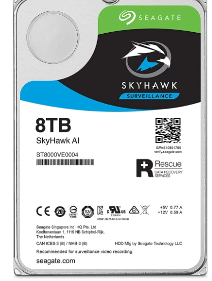 SEAGATE SKYHAWK AI 8 TB 256MB 7200RPM SATA3.0 724 Güvenlik HDD